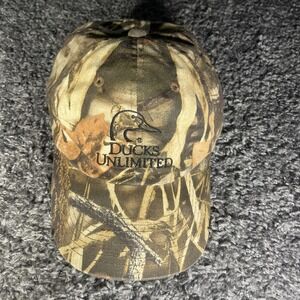 A Ducks Unlimited Camouflage Hat‎ Embroidered Harshbarger Ace Gridley On Back